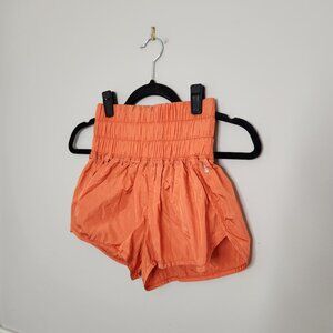 Free People Orange High-Waist Athletic Shorts